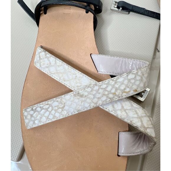 Cornetti Revolve Snakeskin Ankle Wrap Sandals Size 38 Leather - Picture 4 of 6